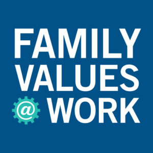 official logo for 'Family Values at Work'