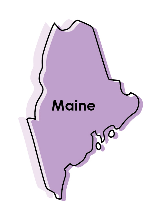 Outline of Maine, a USA state.